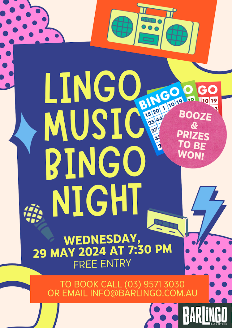 Lingo Music Bingo Night | Happy Hour Drinks & Specials