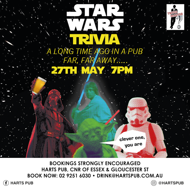 Star Wars Themed Trivia  | Happy Hour Drinks & Specials
