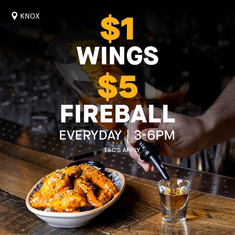 $1 Wings & $5 Fireball | Happy Hour Drinks & Specials