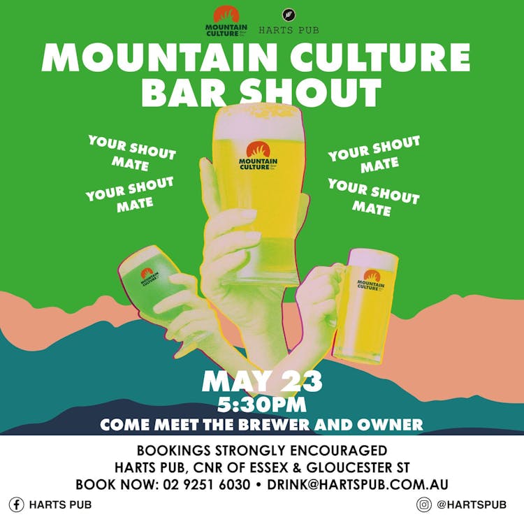 Mountain Culture Bar Shout - 23rd May | Happy Hour Drinks & Specials