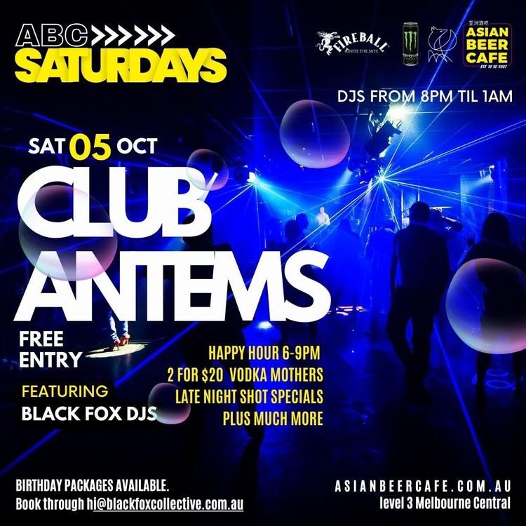 ABC Saturdays - DJS - Free Entry | Happy Hour Drinks & Specials