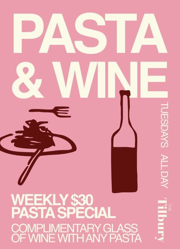 $30 Pasta & Wine Tuesdays | Happy Hour Drinks & Specials