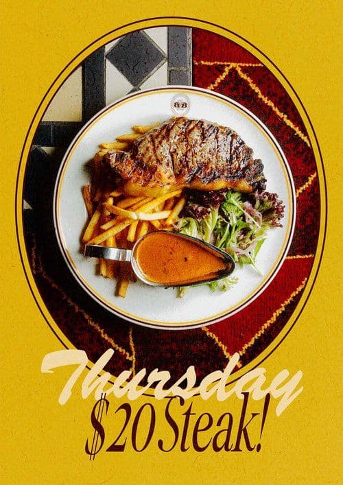 $20 Steak | Happy Hour Drinks & Specials