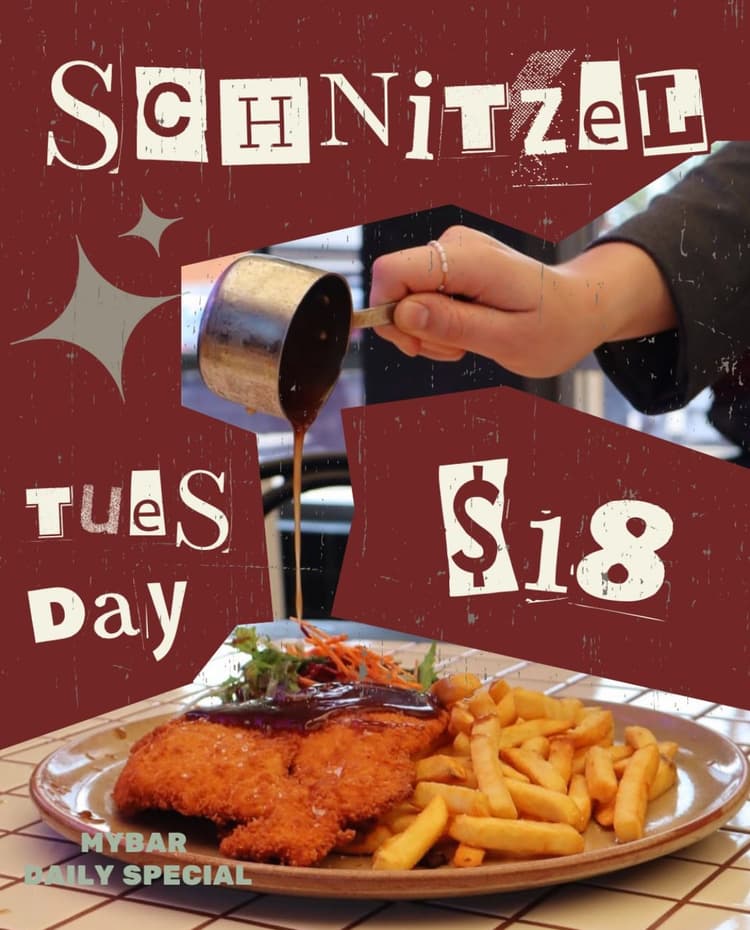 $18 Schniztels | Happy Hour Drinks & Specials