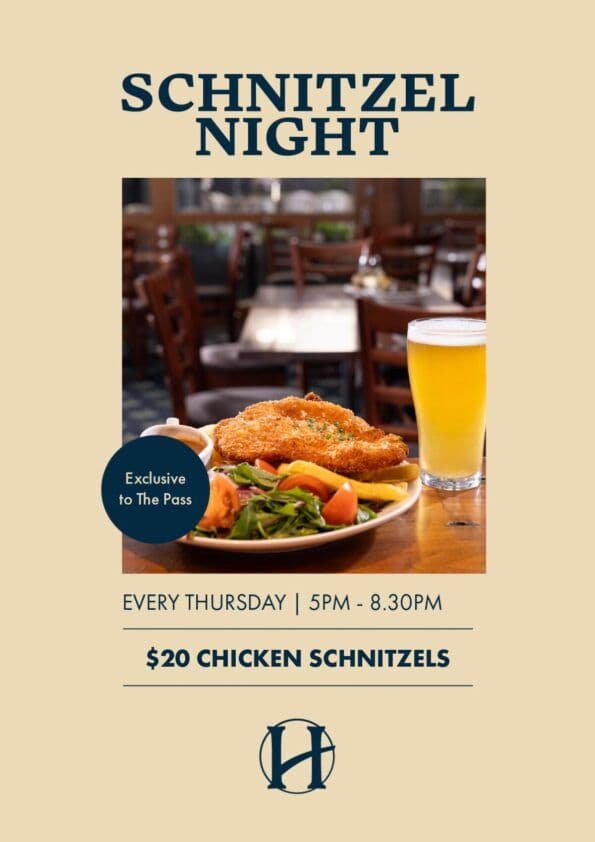$20 Chicken Schnitzel Night | Happy Hour Drinks & Specials