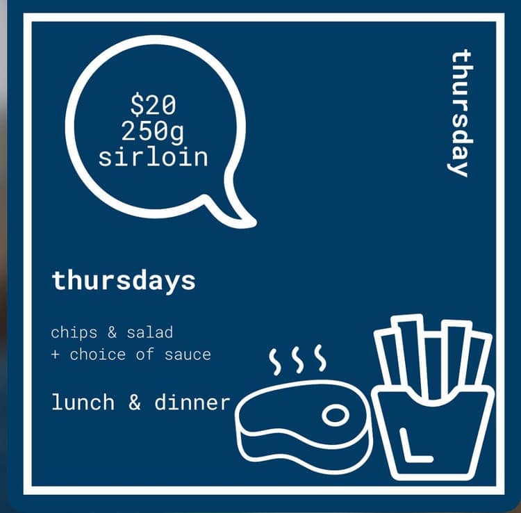 $20 Sirloin Steak | Happy Hour Drinks & Specials