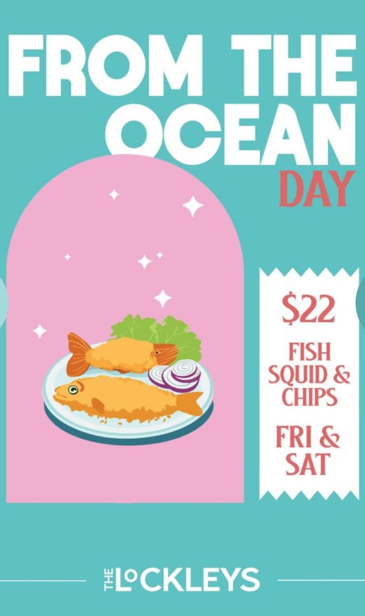 $22 Fish, Squid and Chips | Happy Hour Drinks & Specials