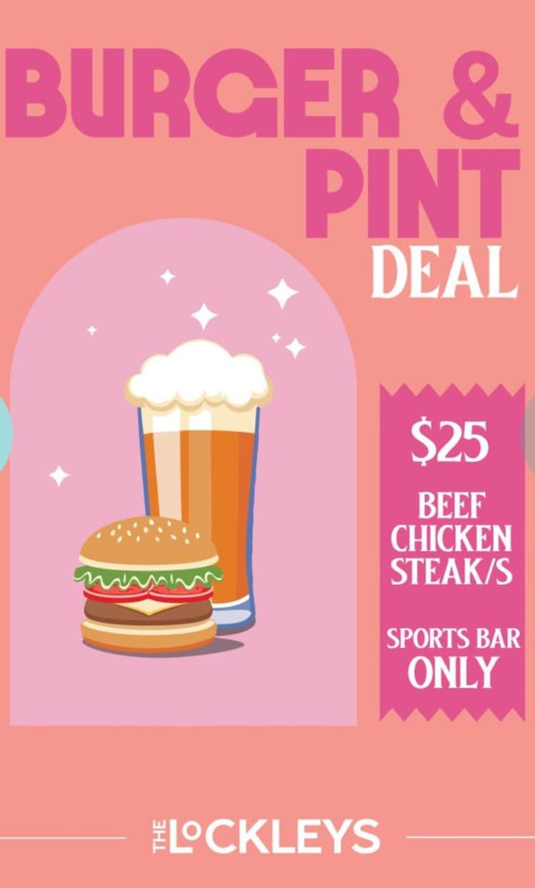 $25 Burger and Pint | Happy Hour Drinks & Specials