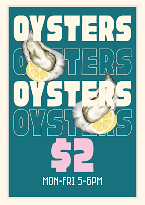 $2 Oysters | Happy Hour Drinks & Specials