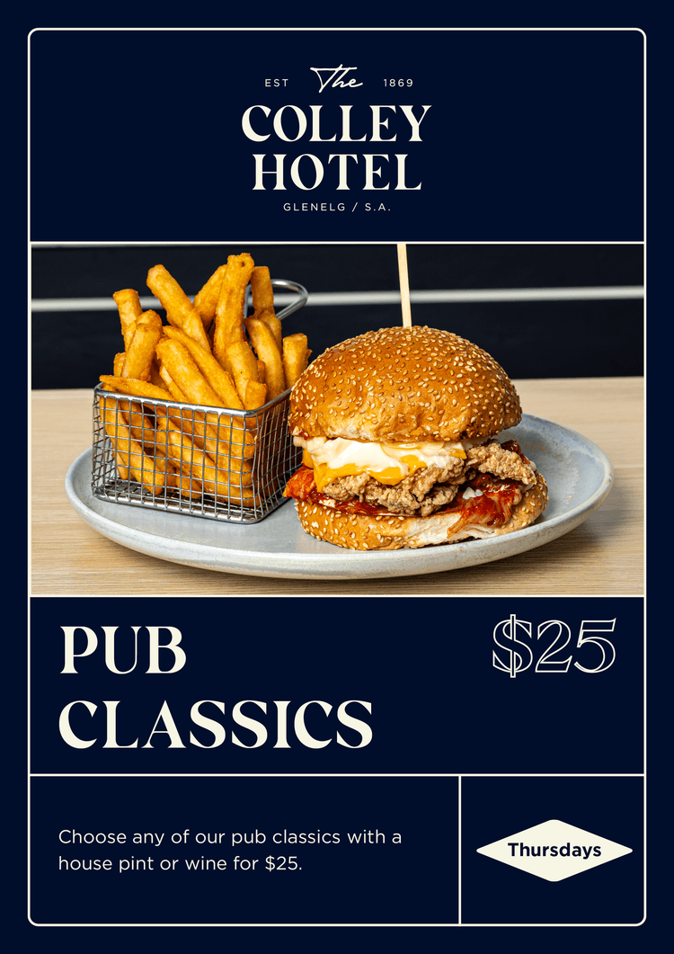 $25 Pub Classics & Drink | Happy Hour Drinks & Specials