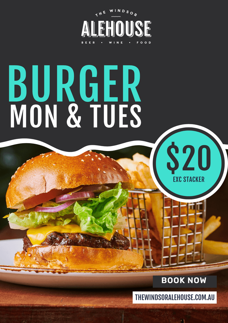 $20 Burger | Happy Hour Drinks & Specials