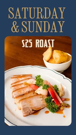 $25 Roast | Happy Hour Drinks & Specials