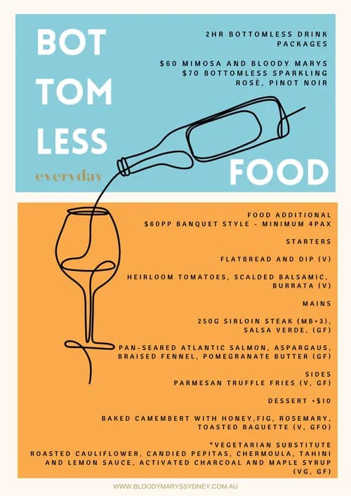 Bottomless Drinks | Happy Hour Drinks & Specials