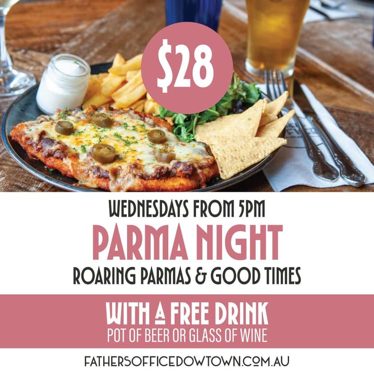 $28 Parma Night | Happy Hour Drinks & Specials