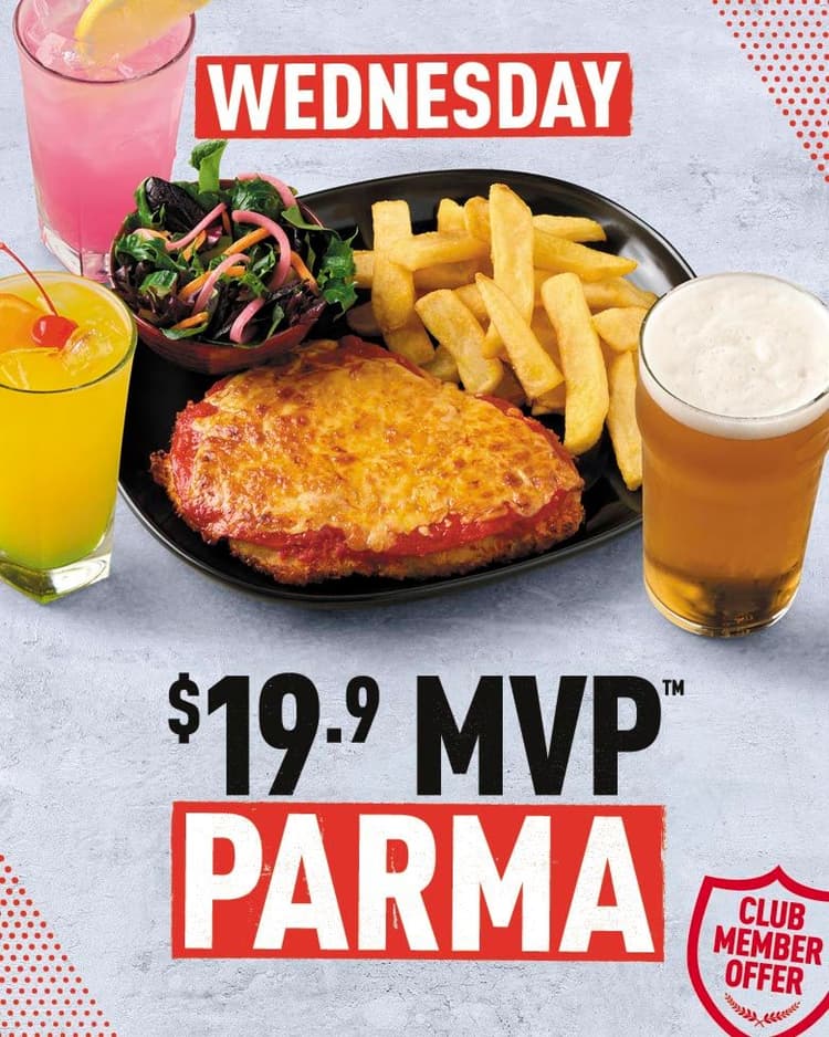 MVP Parmas | Happy Hour Drinks & Specials
