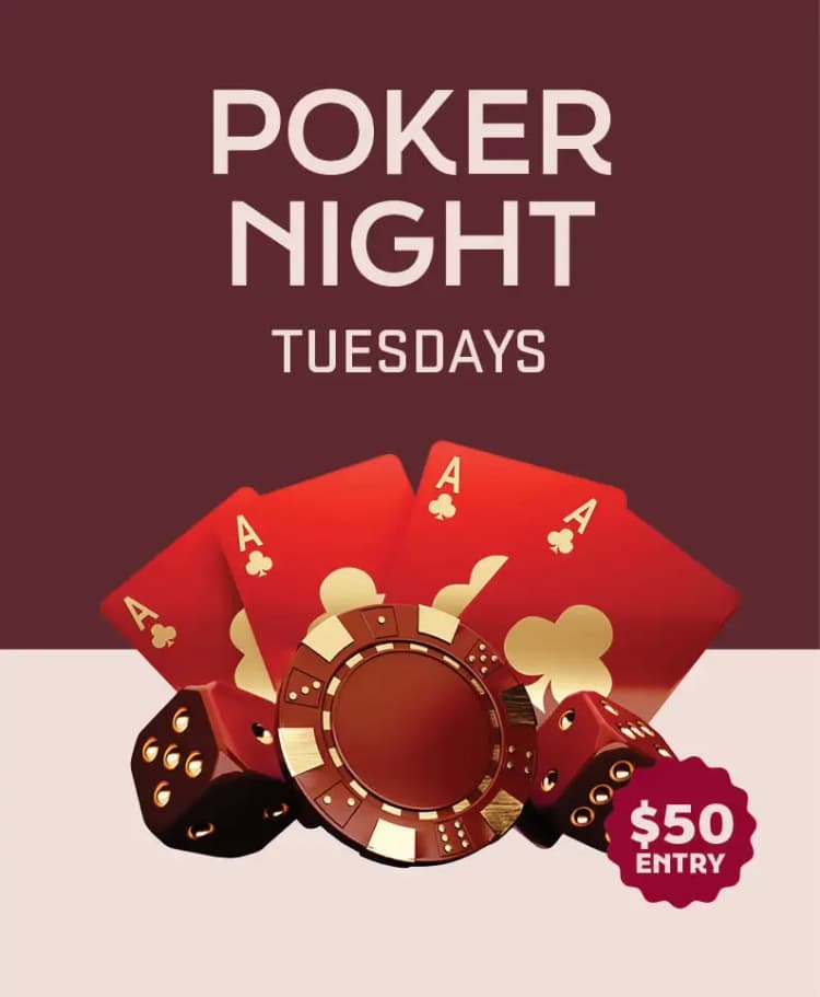Poker Night Tuesdays | Happy Hour Drinks & Specials