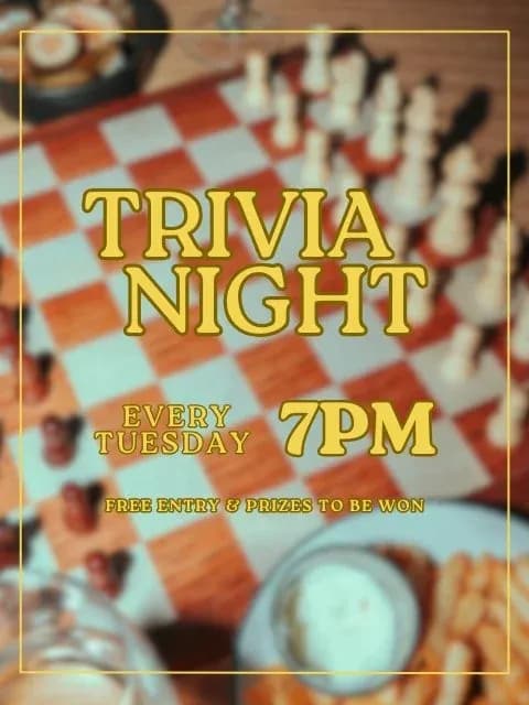 Trivia Night | Happy Hour Drinks & Specials