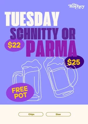 $22 Schinnty or Parma | Happy Hour Drinks & Specials