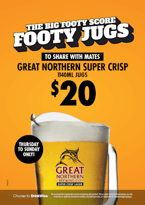 Footy Jugs | Happy Hour Drinks & Specials