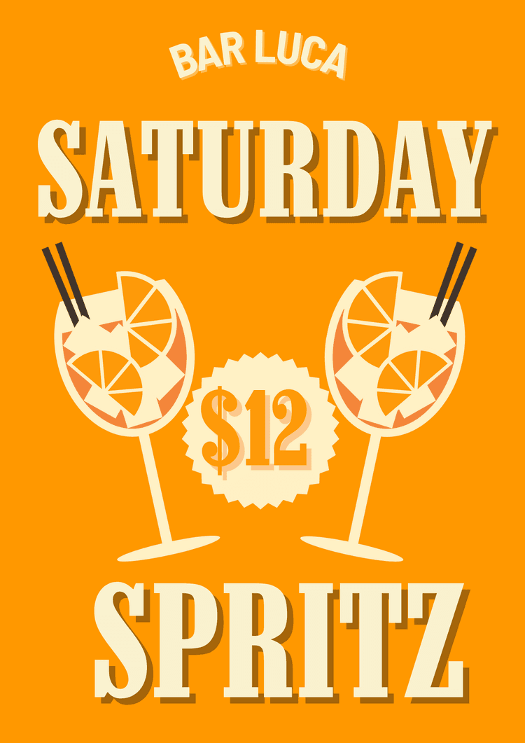 Saturday Spritz | Happy Hour Drinks & Specials