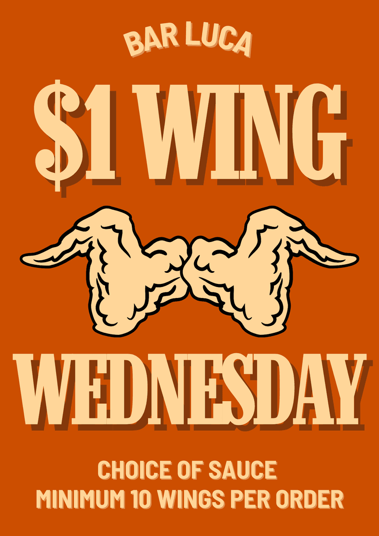 Wing Wednesday! | Happy Hour Drinks & Specials