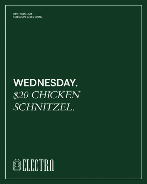 $20 Chicken Schnitzel | Happy Hour Drinks & Specials