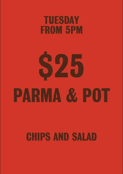 $25 Parma and Pot | Happy Hour Drinks & Specials