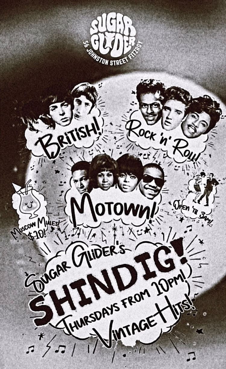 SHINDIG! EVERY THURSDAY FROM 10PM! WEEKLY MOTOWN & ROCK 'N' ROLL PARTY! | Happy Hour Drinks & Specials