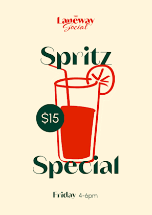 $15 Spritz | Happy Hour Drinks & Specials
