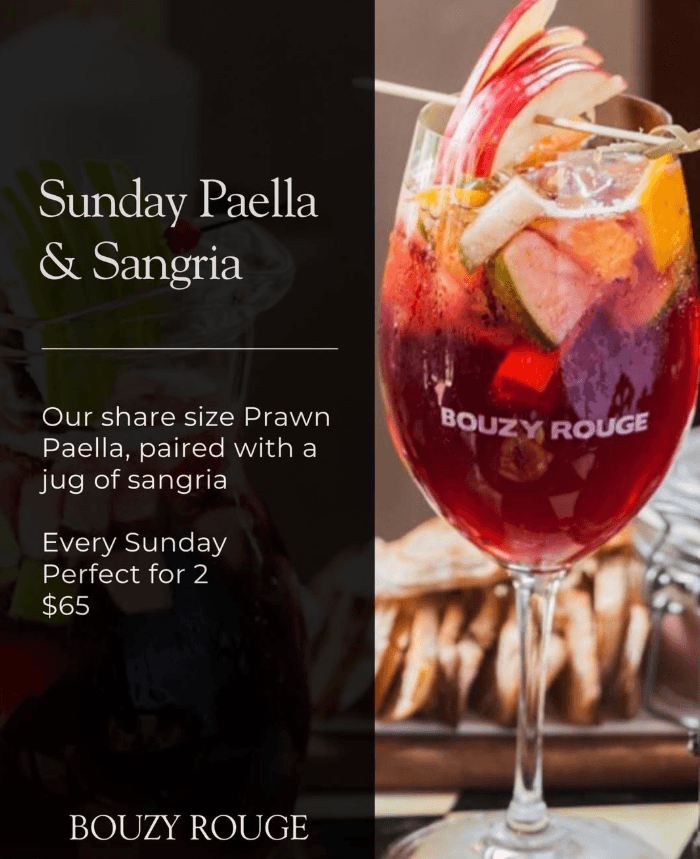 Sangria & Paella Sunday! | Happy Hour Drinks & Specials