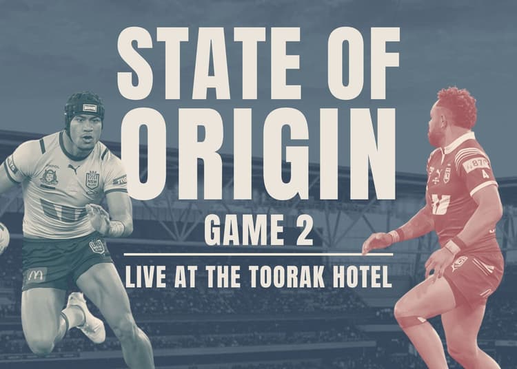 STATE OF ORIGIN: GAME 2 | Happy Hour Drinks & Specials