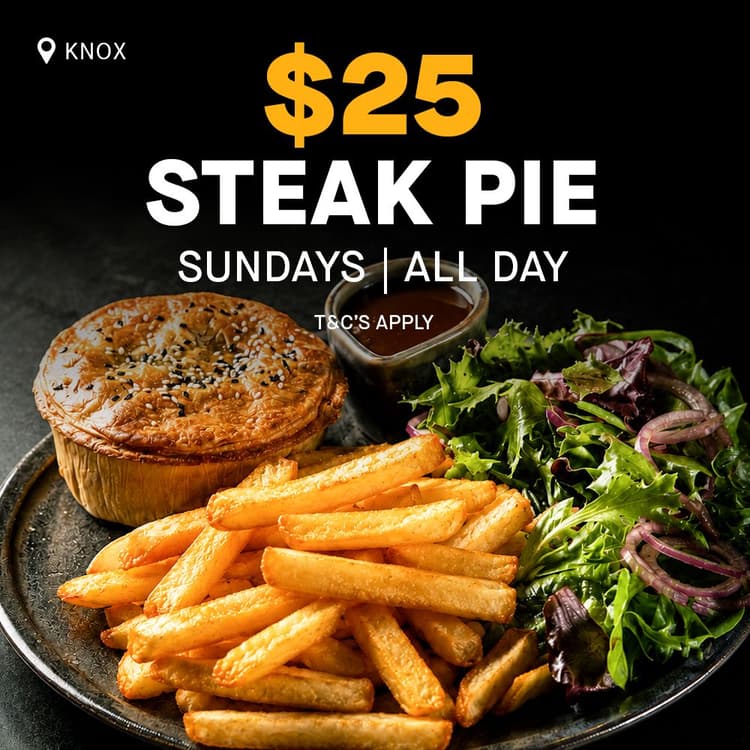 $25 Steak Pie | Happy Hour Drinks & Specials