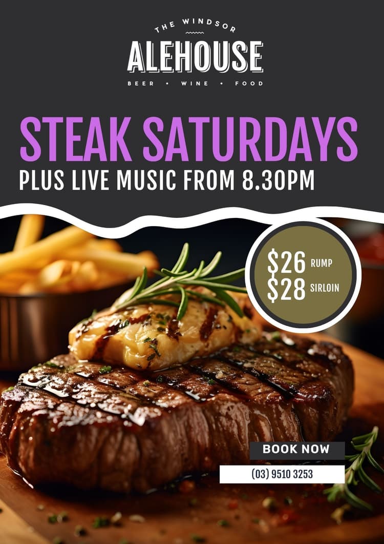 Steak Saturdays | Happy Hour Drinks & Specials
