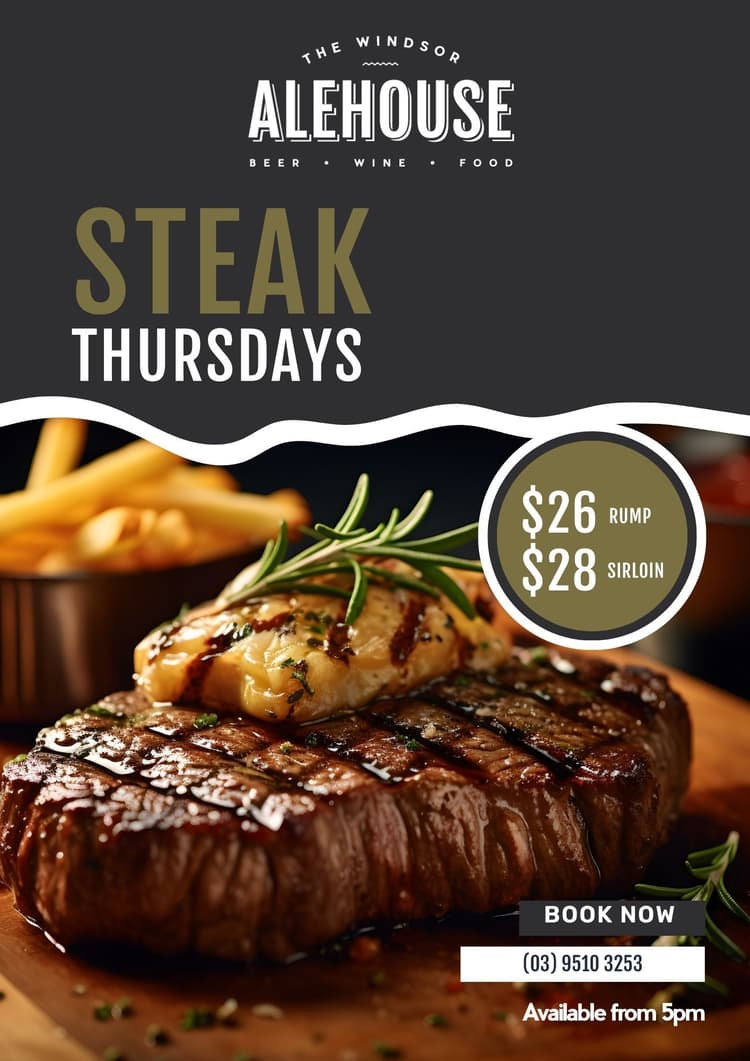 Steak Night | Happy Hour Drinks & Specials