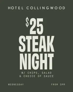 $25 Steak | Happy Hour Drinks & Specials