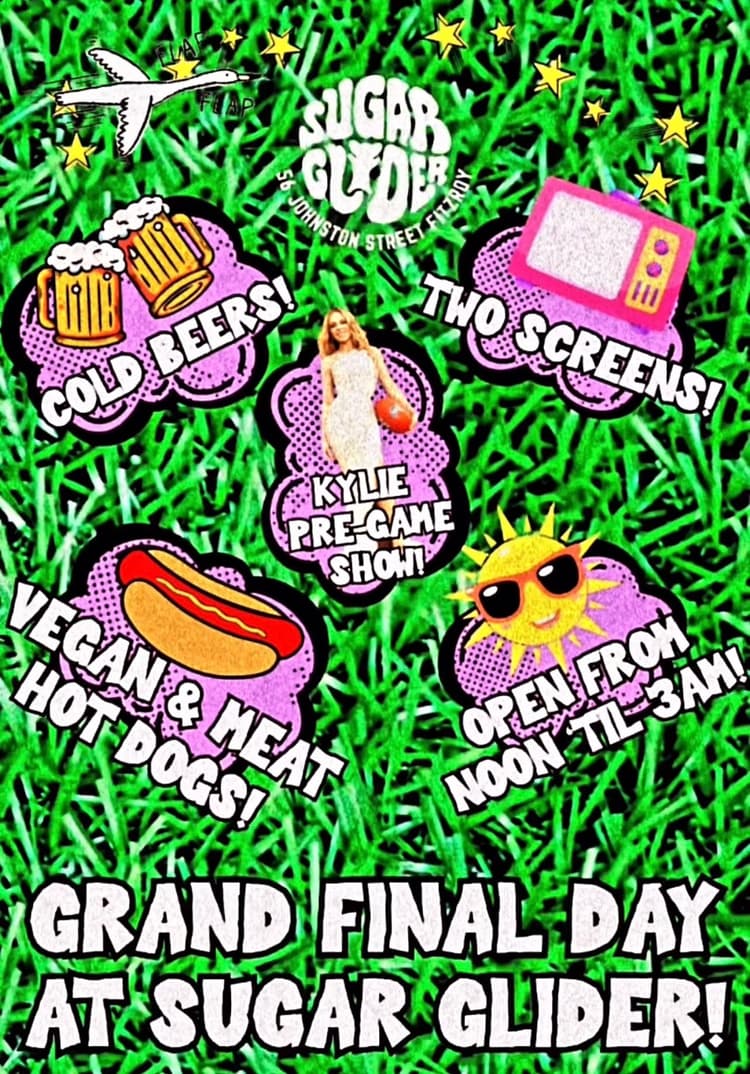 AFL GRAND FINAL DAY @ SUGAR GLIDER | Happy Hour Drinks & Specials