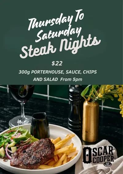 Steak Night | Happy Hour Drinks & Specials