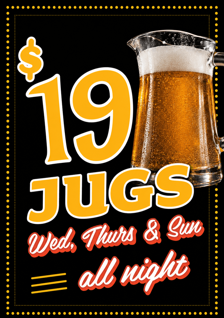 $19 Jug Specials | Happy Hour Drinks & Specials