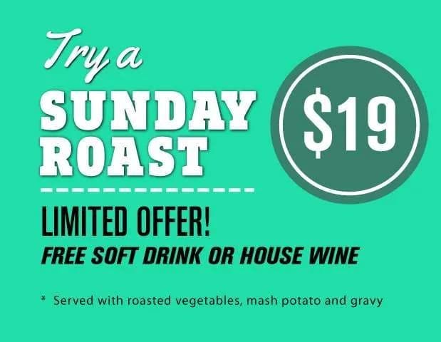 19 Sunday Roast | Happy Hour Drinks & Specials
