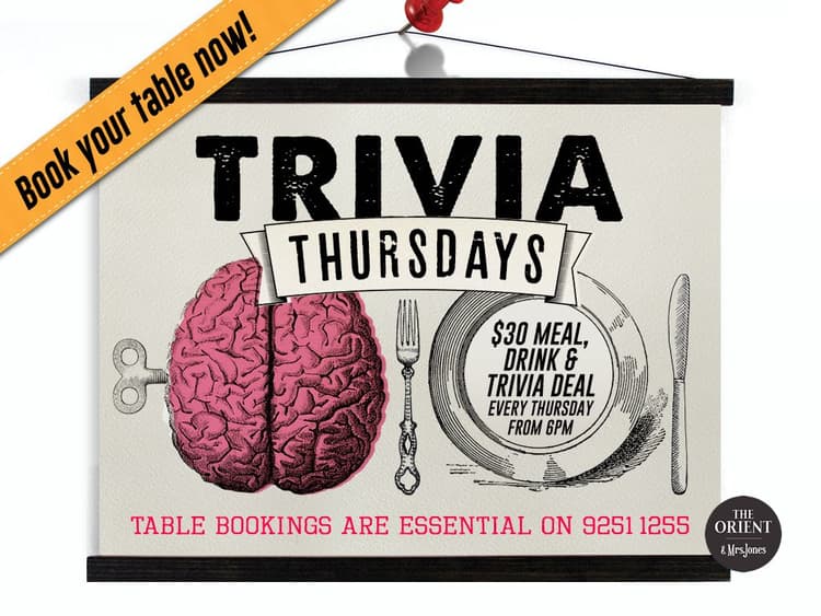 Trivia Thursdays | Happy Hour Drinks & Specials