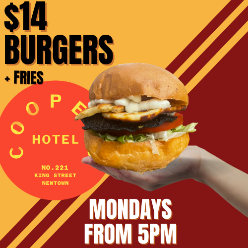 $14 Burger & Fries | Happy Hour Drinks & Specials