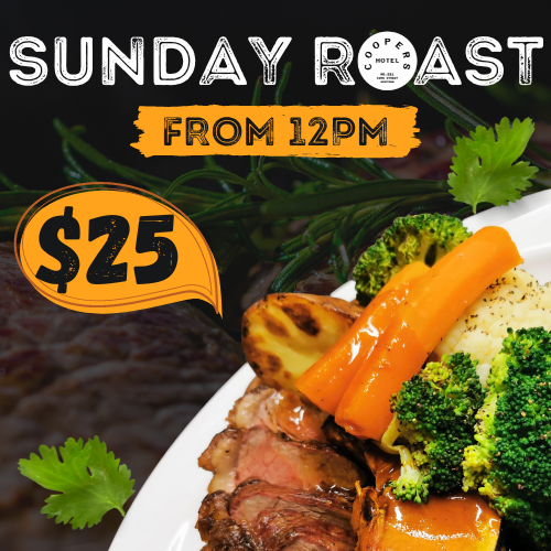 $25 Sunday Roast | Happy Hour Drinks & Specials
