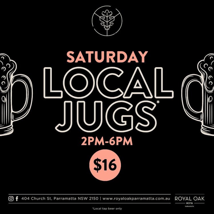 $16 Local Jugs | Happy Hour Drinks & Specials