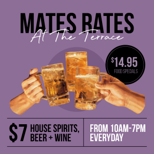 Mates Rates | Happy Hour Drinks & Specials