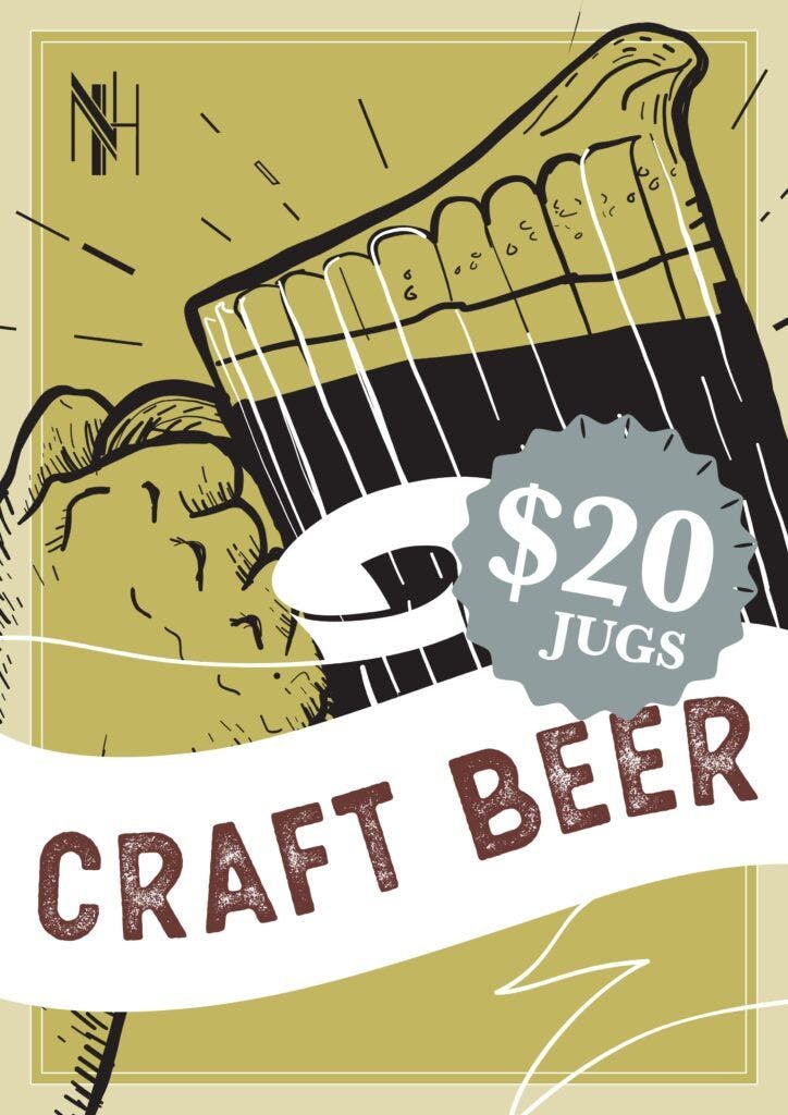 $20 Craft Beer Jugs | Happy Hour Drinks & Specials