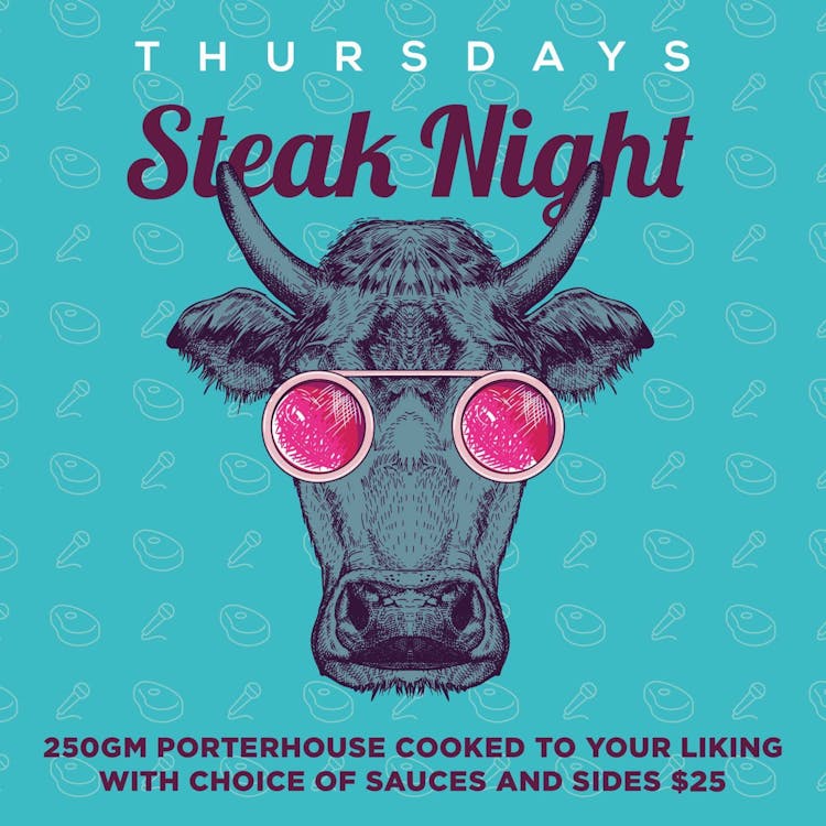 $25 Thursday Steak Night | Happy Hour Drinks & Specials