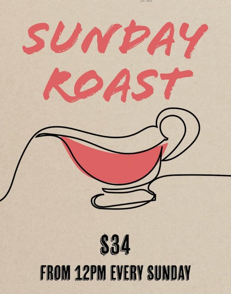 $34 Sunday Roast | Happy Hour Drinks & Specials