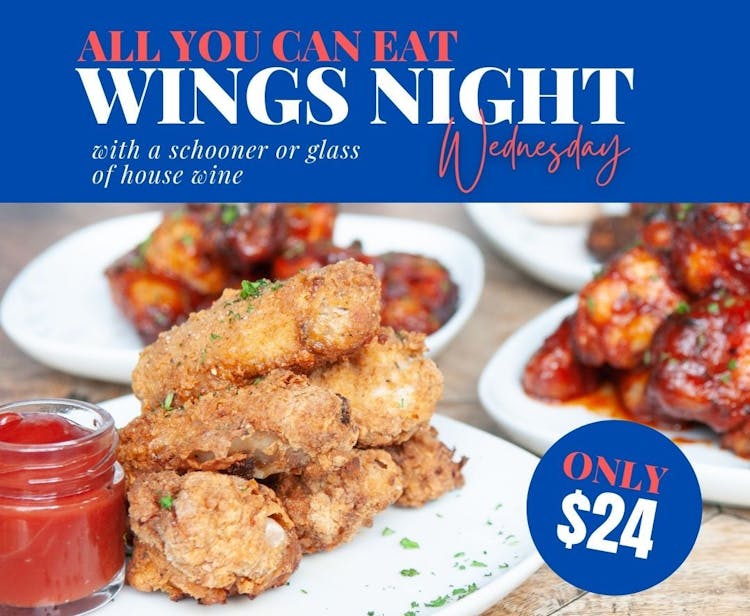 $24 All You Can Eat Wings - WEDNESDAY | Happy Hour Drinks & Specials