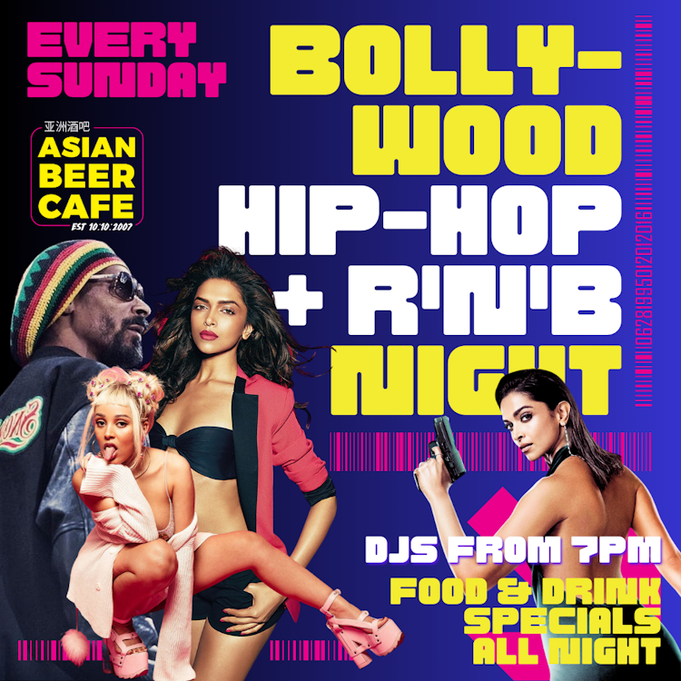 Bollywood x Hip Hop x RnB Sundays - FREE ENTRY | Happy Hour Drinks & Specials