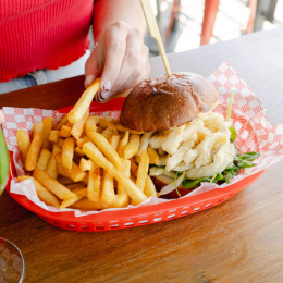 $20 Calamari Burger | Happy Hour Drinks & Specials